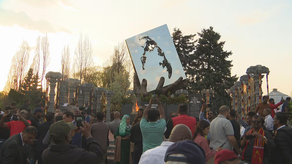 Boy charged after Tamil Genocide Memorial defaced in Brampton, police say