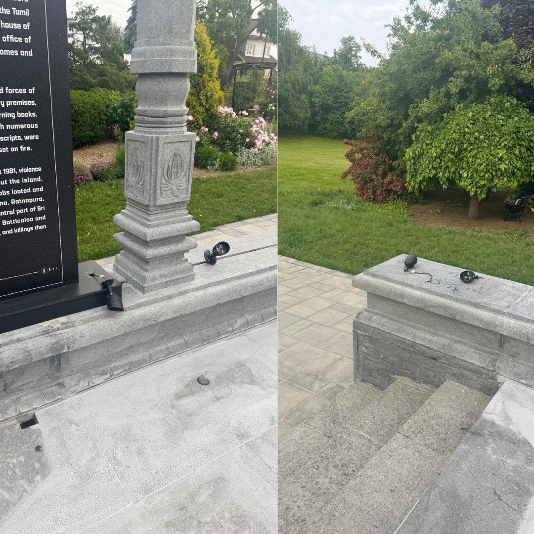 Two people arrested for vandalising Tamil Genocide Monument in Brampton