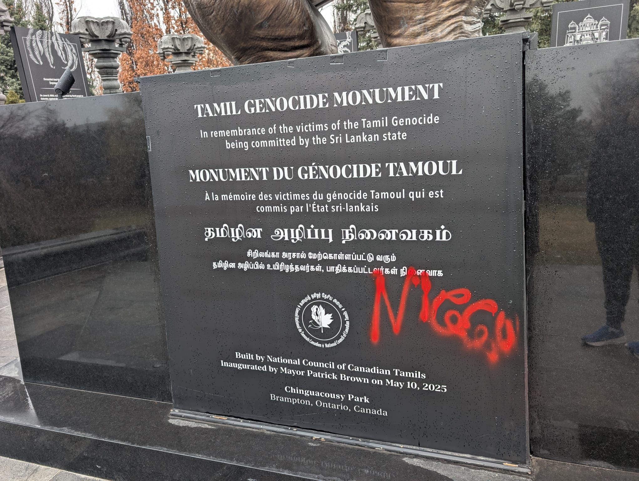 Teen charged with hate‑motivated vandalism of Tamil Genocide Monument in Canada